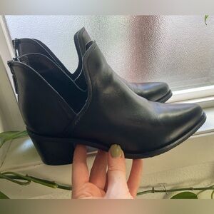 Blondo Leather Waterproof Black Heeled Boots